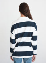 Load image into Gallery viewer, Wide Rugby Stripe Oversized Polo

