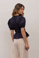 Load image into Gallery viewer, Gathered Shirred Ruffle Top
